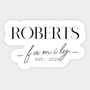 Roberts Family EST. 2020, Surname, Roberts Sticker